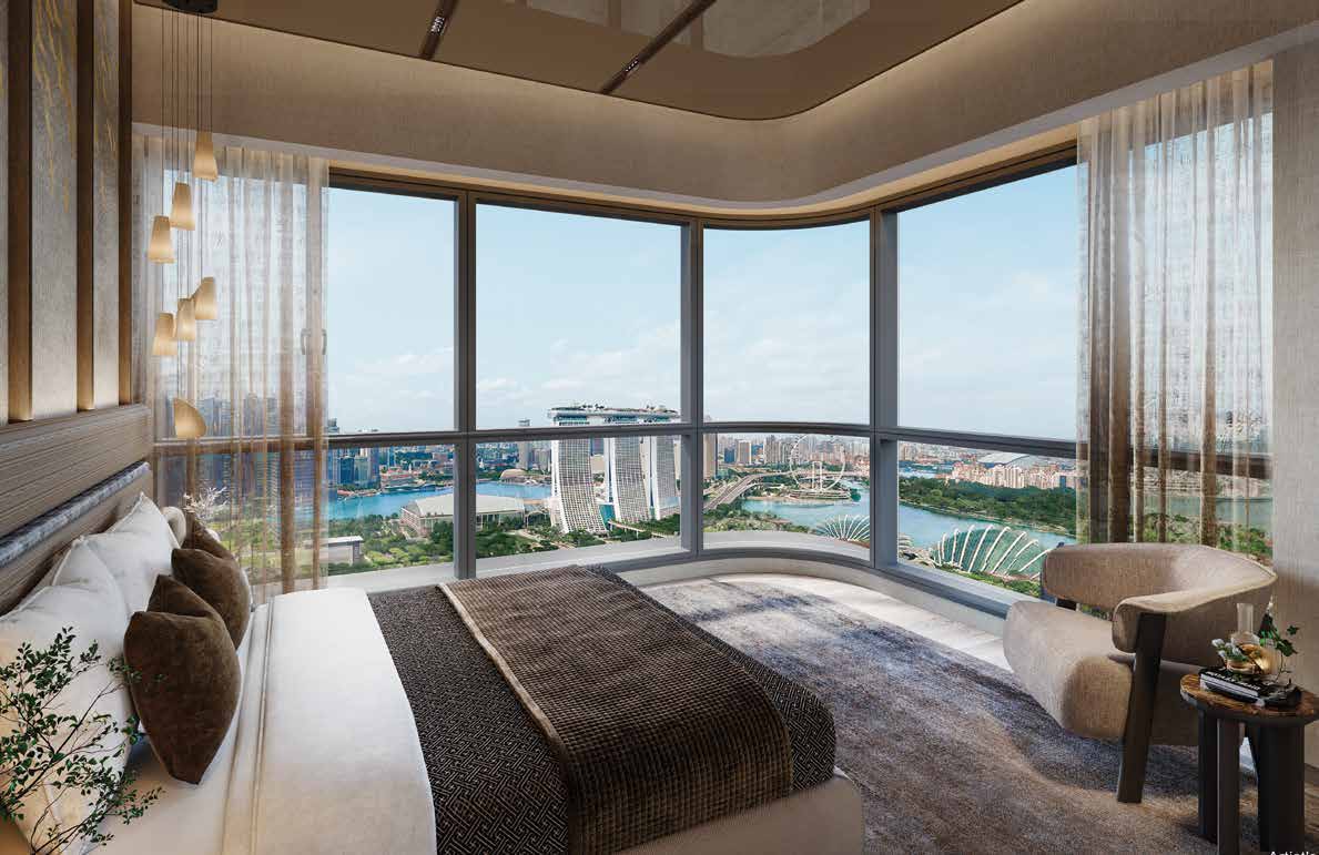 One Marina Gardens bedroom — artist's impression